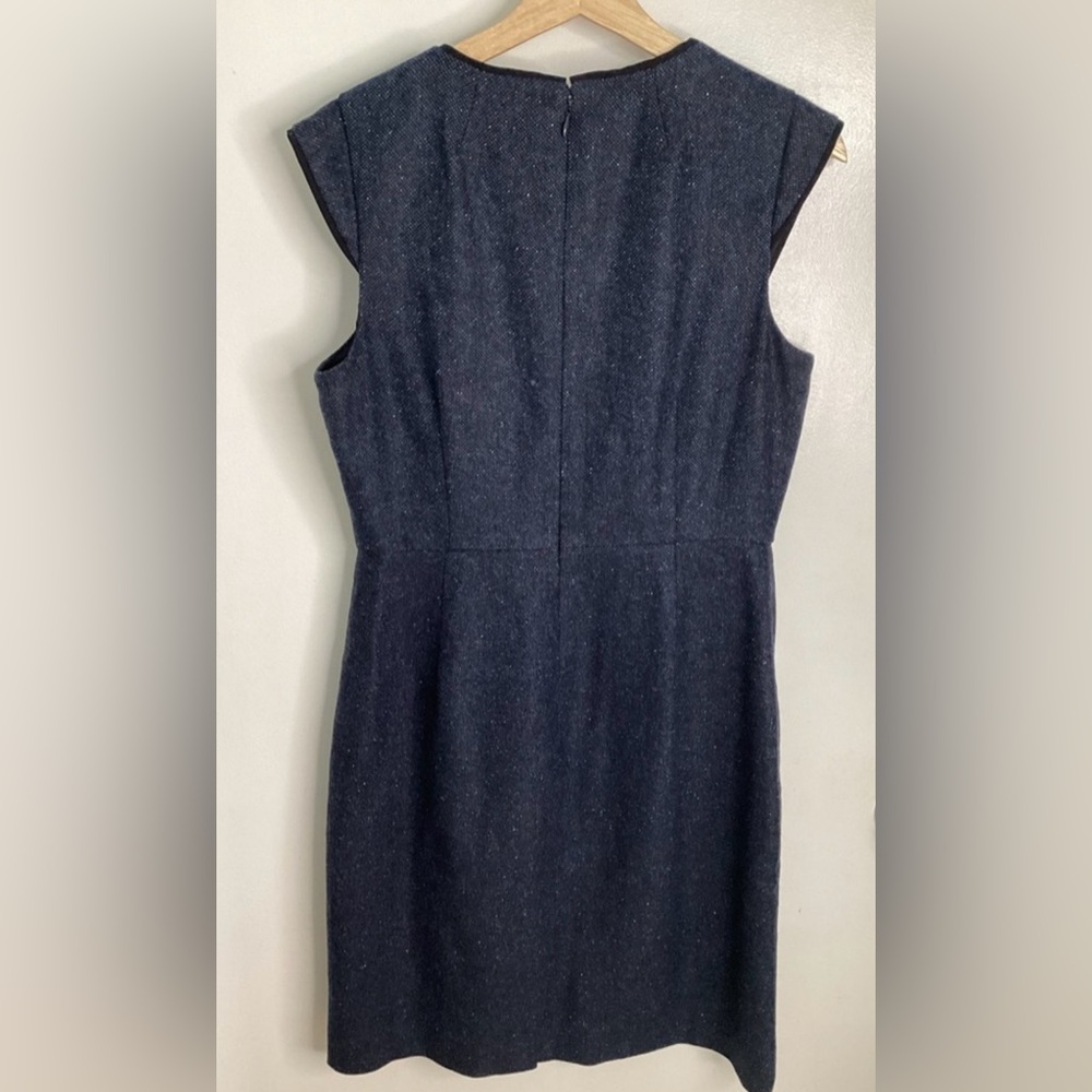 J. Crew Dark Blue Cap Sleeve Mini Dress 10 - Picture 8 of 9